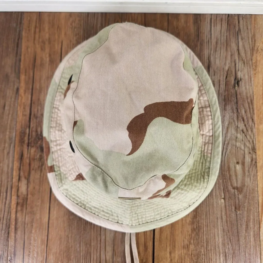 US Army Type II Desert Camouflage Hot Weather Boonie Hat Sz 7 1/4 Military Green - Picture 7 of 10